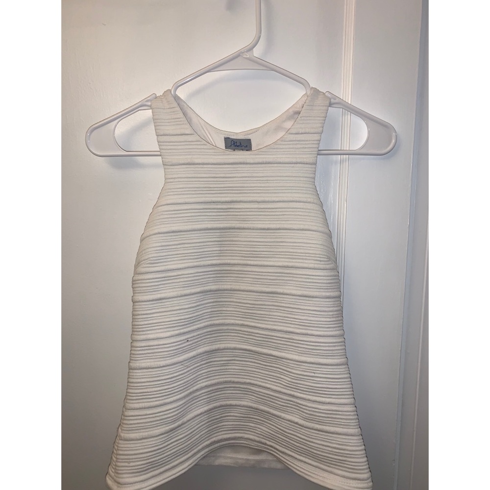 High Neck White Tank Top